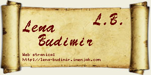 Lena Budimir vizit kartica